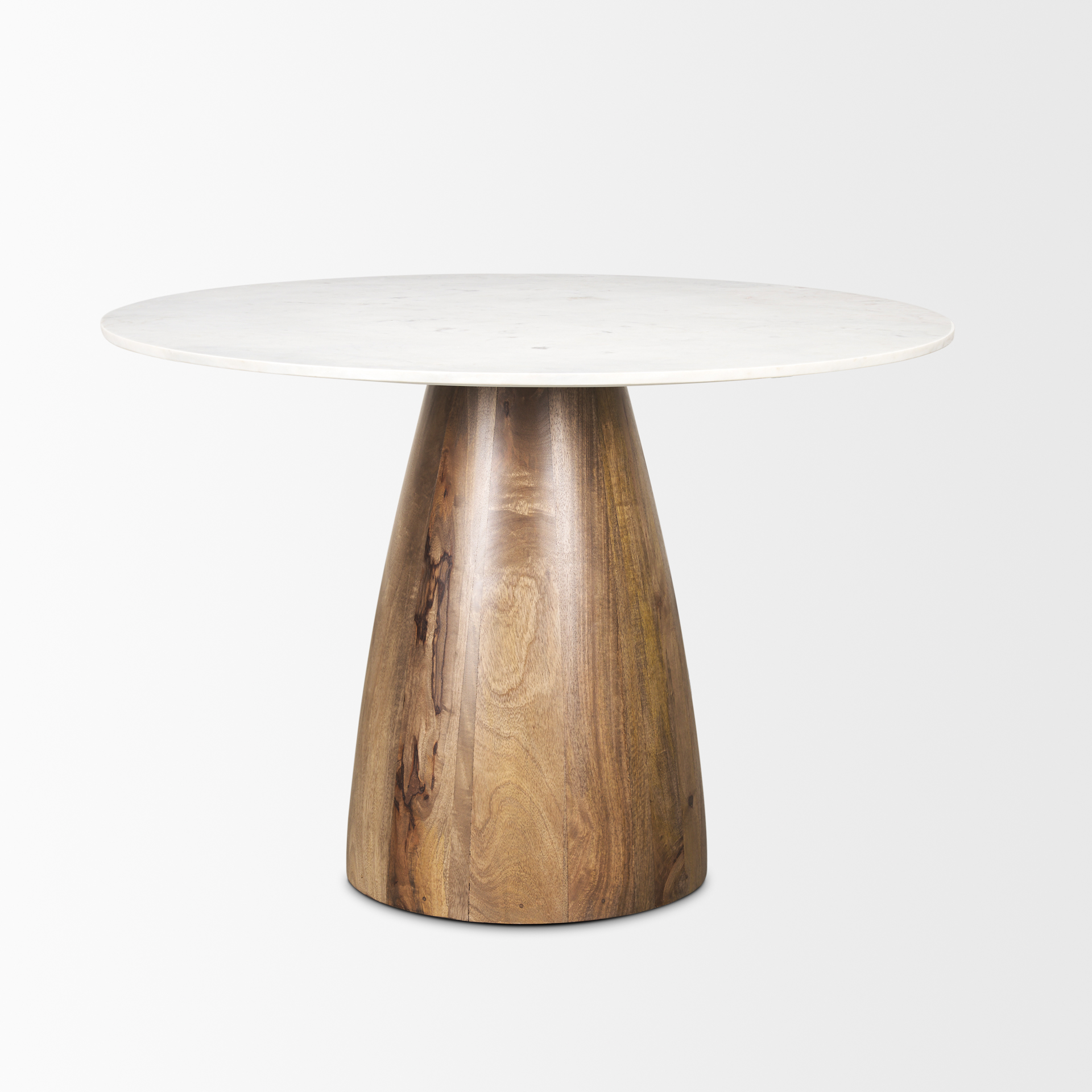 Allyson-42-Round-Brown-Wood-Pedestal-w-White-Marble-Top-Dining-Table-2