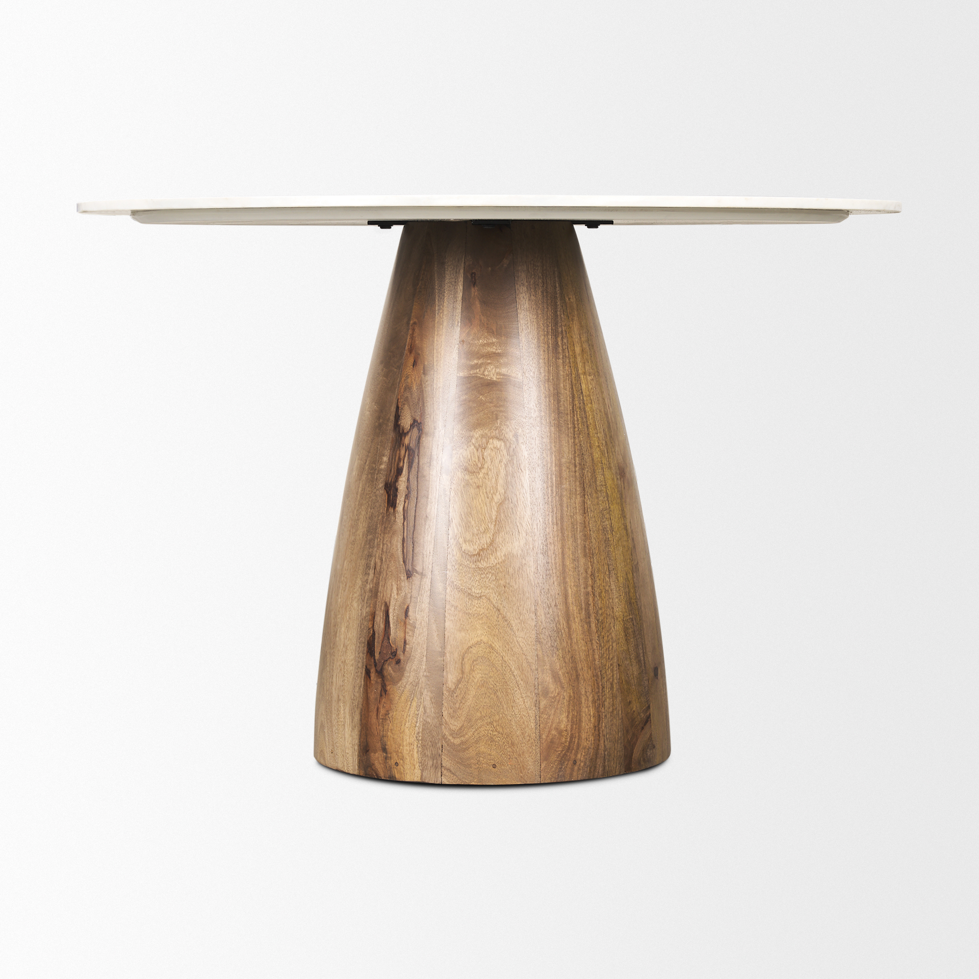 Allyson-42-Round-Brown-Wood-Pedestal-w-White-Marble-Top-Dining-Table-3