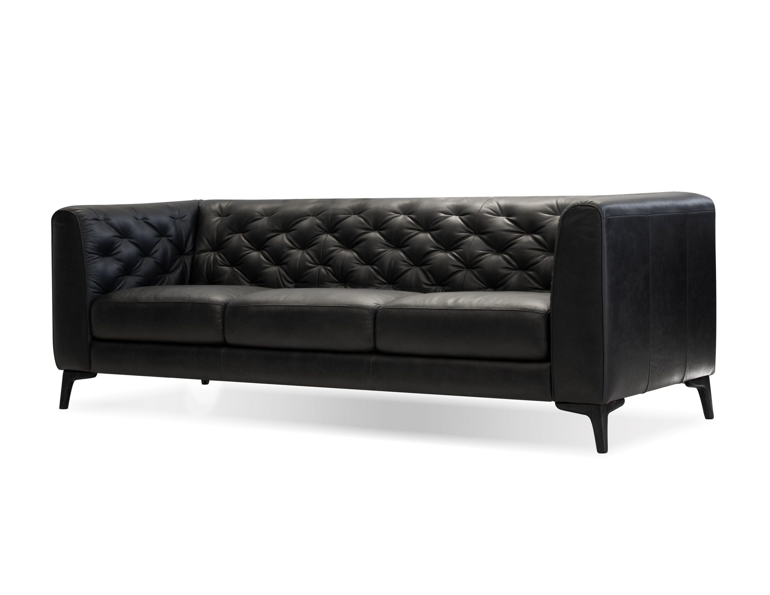 DALTON-Vintage-Black-Leather-Sofa-with-Black-Powder-Coated-Legs