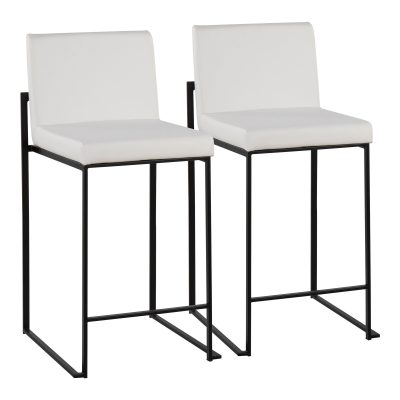 Fuji-Black-Steel-White-Faux-Leather-Contemporary-Counter-Stools-Set-of-2