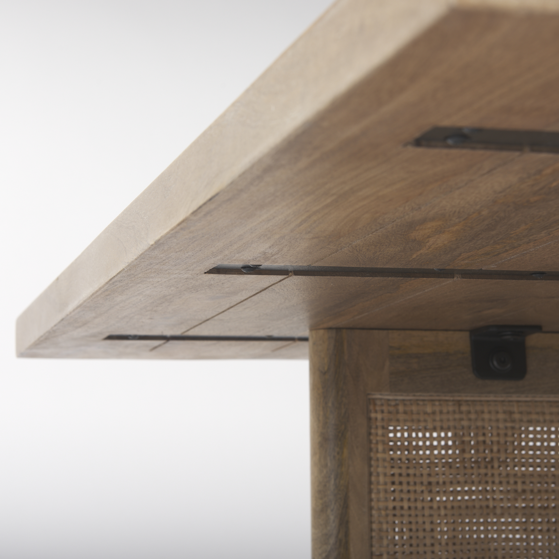Grier-42-Square-Light-Brown-Wood-w-Cane-Coffee-Table-8