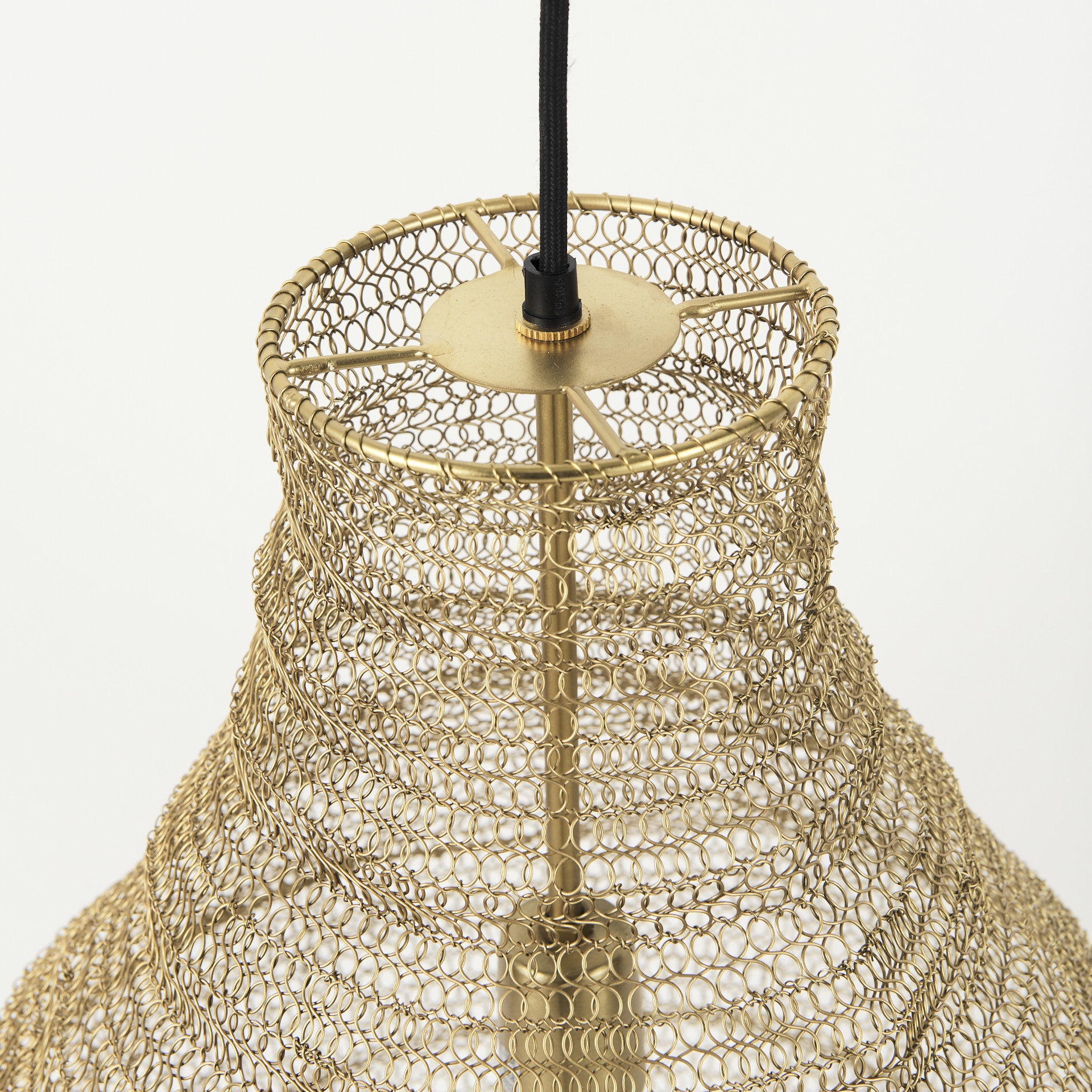 Halycon-16.0L-x-16.0W-x-20.0H-Gold-Mesh-and-Iron-Pendant-Light-5
