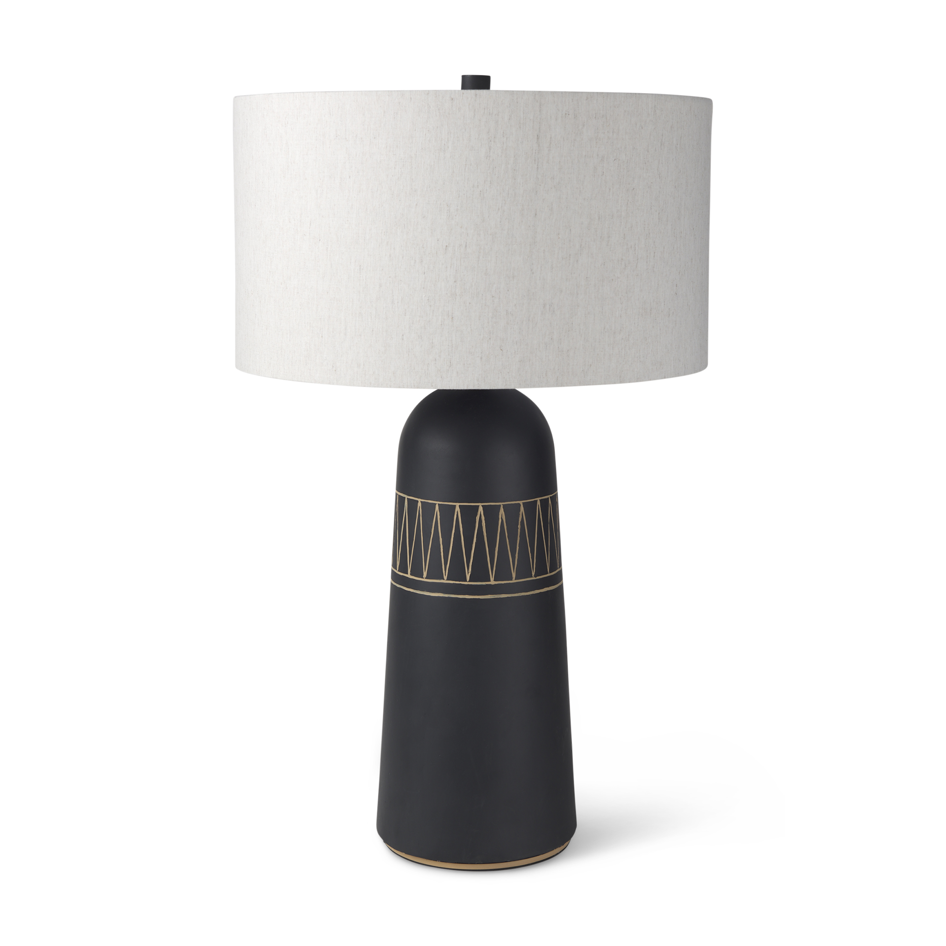 Javier-18.0L-x-18.0W-x-30.75H-Black-Base-WCream-Fabric-Shade-Table-Lamp