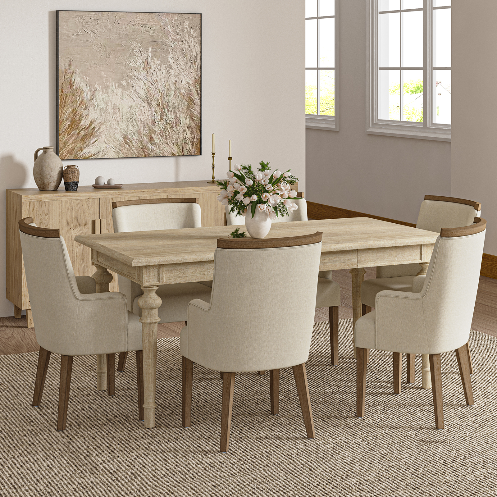 Larry-Oak-Spindle-Leg-Farmhouse-Dining-Table-with-Drawers-Seats-Six-1