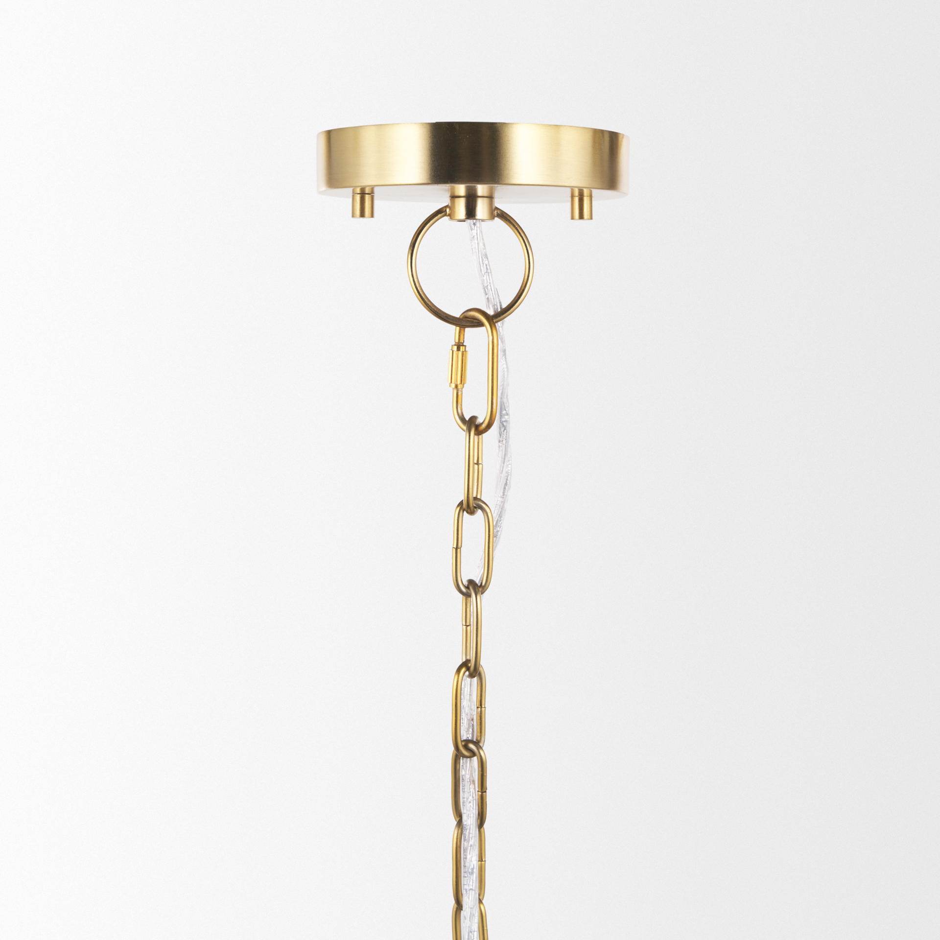 Sadah-Tall-Clear-Blown-Glass-w-Gold-Metal-Pendant-Light-3
