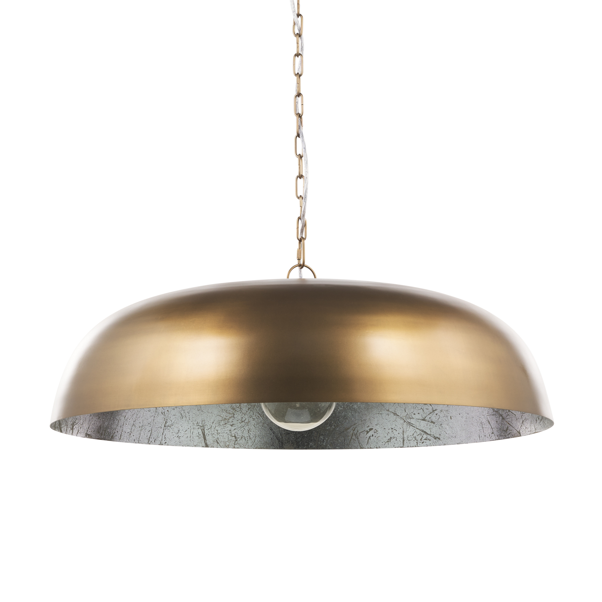 Sanne-Antiqued-Gold-Metal-w-Silver-Foil-Wide-Pendant-Light