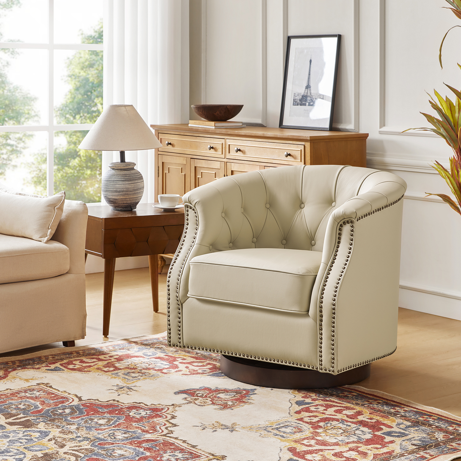 Veitin-White-Genuine-Leather-Chesterfield-Rocker-Swivel-Accent-Chair-1